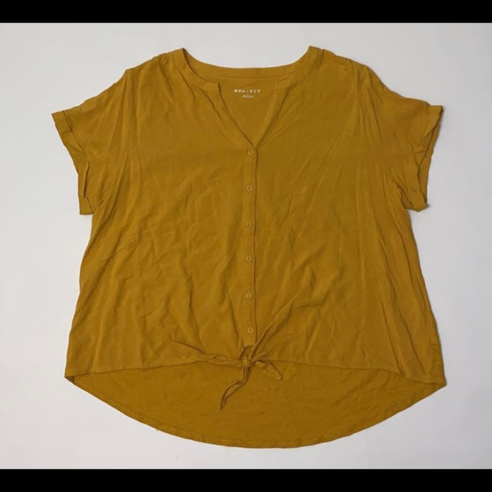 Plus size Yellow Top
